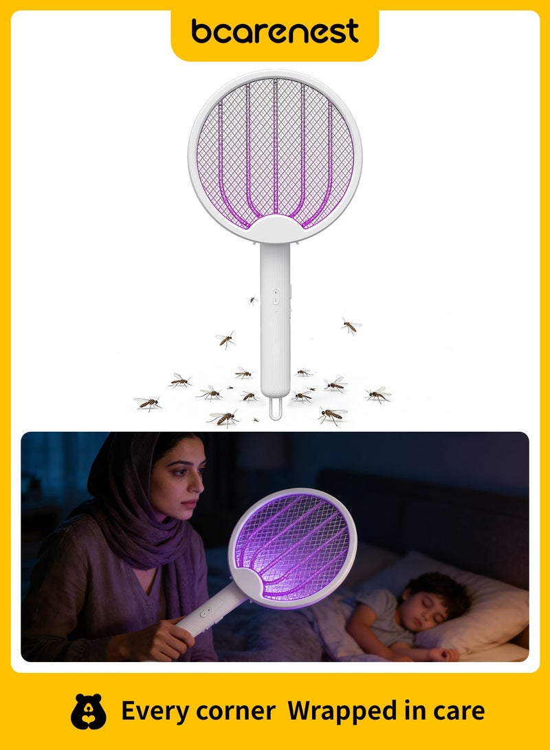 Bcarenest Foldable Electric Mosquito Bat Zapper & UV Mosquito Killer Lamp, Dual-Mode Bug Zapper with 20m UV Lure, Rechargeable Lithium Battery, Safe & Portable - Image 1